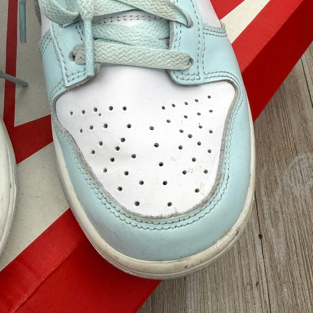 Nike Dunk Low Retro White Glacier Blue Mens 6.5 Womens 8 Sneakers DV0833-104